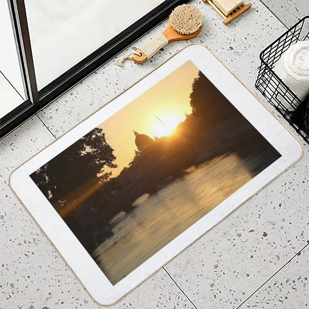 Rome Beautiful Sunset  Odorless Bath Mat
