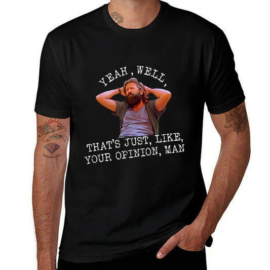 Sarcastic Tee by Elbes Yeah, Well You Know, Thats Just Like Your Opinion, Man Meme Unisex-Adults Black Small Classic Fit Collarl  Durable T-Shirt