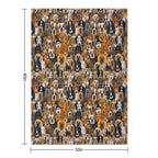 Dogs Illustrations Multi-functional Throw Blanket