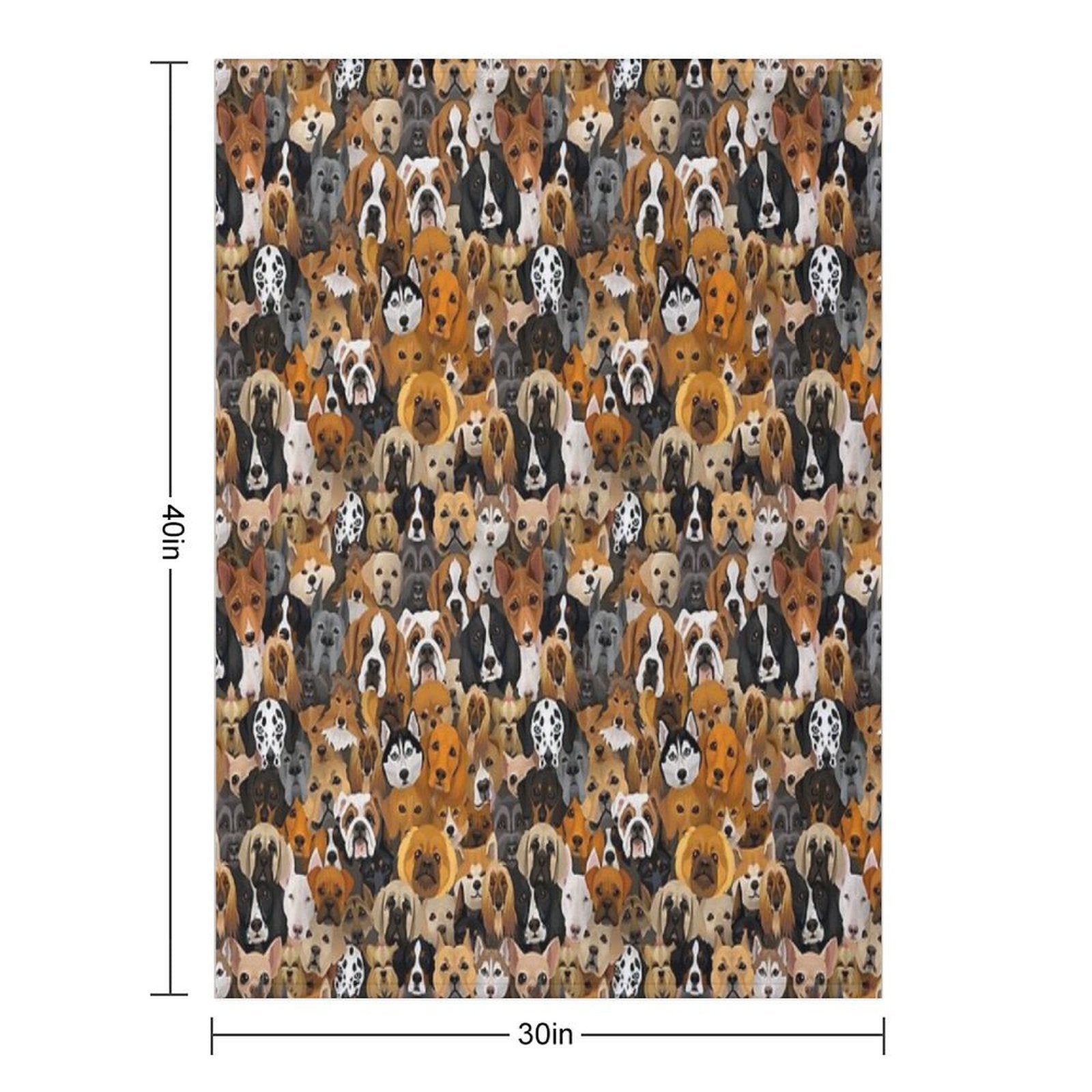 Dogs Illustrations Multi-functional Throw Blanket