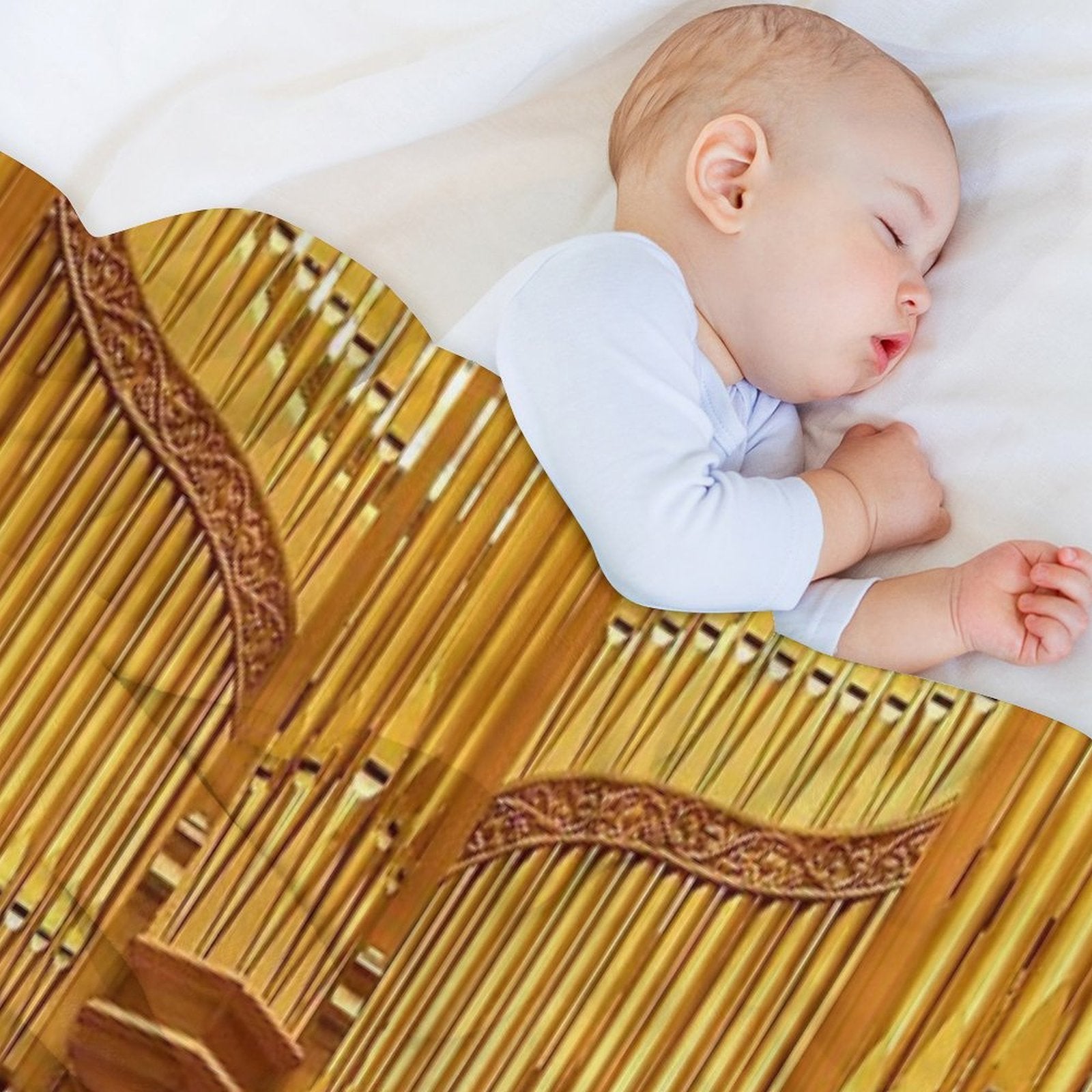 Big Pipe Organ Easy Care Throw Blanket