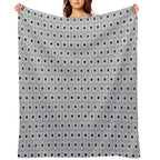 Gray And Black Pattern Shrink-resistant Throw Blanket