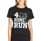 Funny Baseball 40th Home Run 40 Year Old 40th Birthday  Easy-care T-Shirt