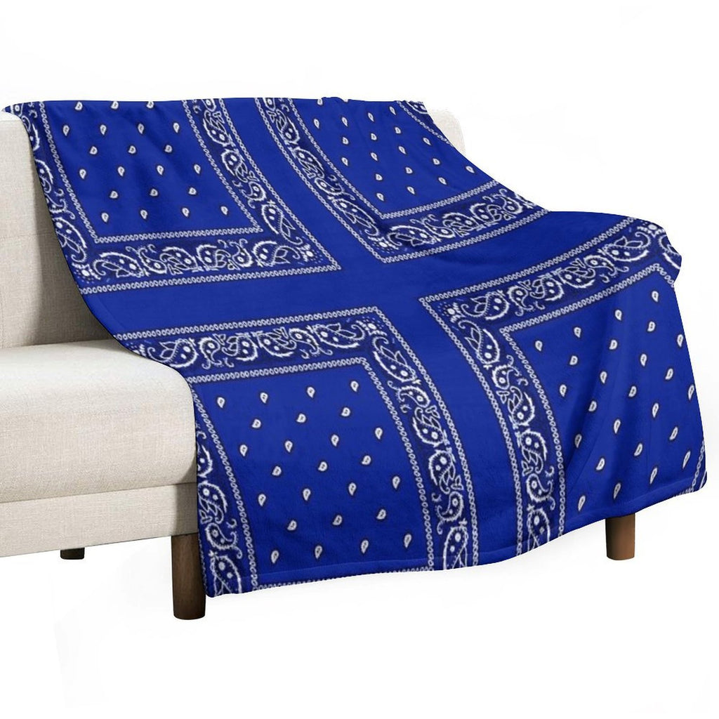 Blue Bandana Multi-functional Throw Blanket