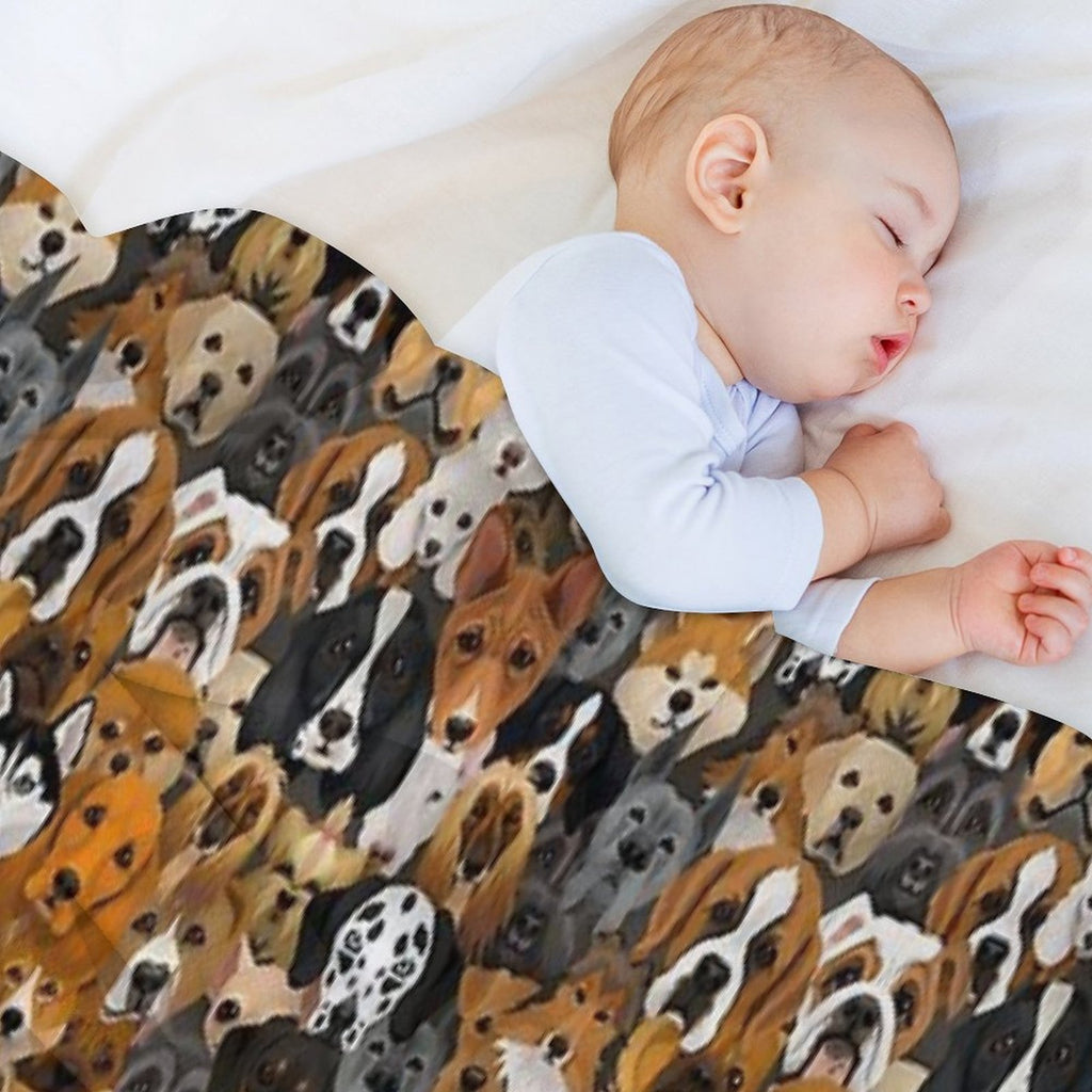 Dogs Illustrations Multi-functional Throw Blanket