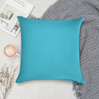Turquoise Soft Reinforced Edging Throw Pillow