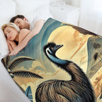 Emu Art #12  Emu Lovers Shrink-resistant Throw Blanket