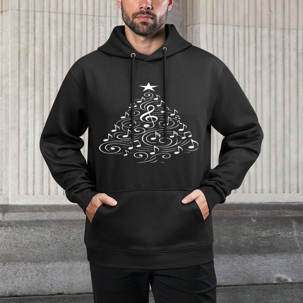 Music Notes Christmas Musical Orchestra Choir XMAS Sweatshirt Shrink-Resistant Hoodie