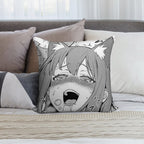 Hentai Girl Soft Reinforced Edging Throw Pillow