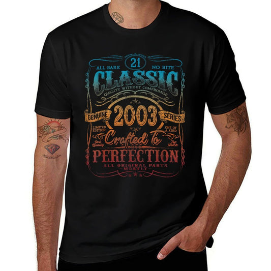 Vintage 2003 Limited Edition 21 Year Old 21st Birthday  Graphic-printed T-Shirt