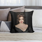 Helena Bonham Carter Merch Soft Fade-Resistant Throw Pillow