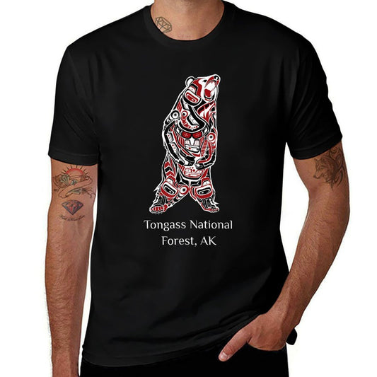 Tongass National Forest Native American Brown Grizzly Bear  Moisture-wicking T-Shirt