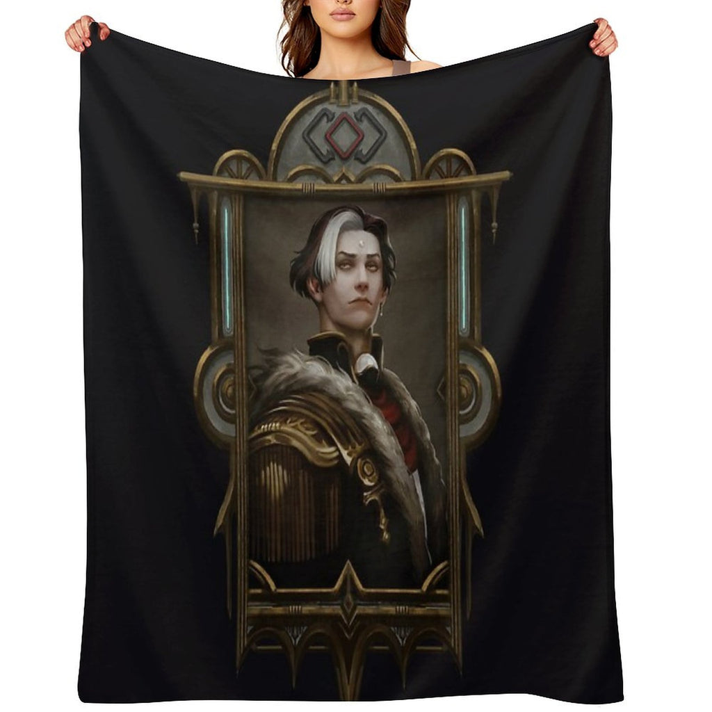 Solus Zos Galvus Framed Portrait Velvety-soft Throw Blanket