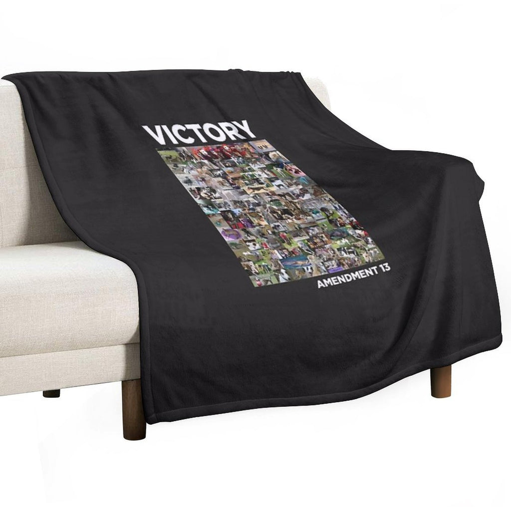 Victory - Amendment 13 in Color Essential T-Shirt Wrinkle-free Throw Blanket