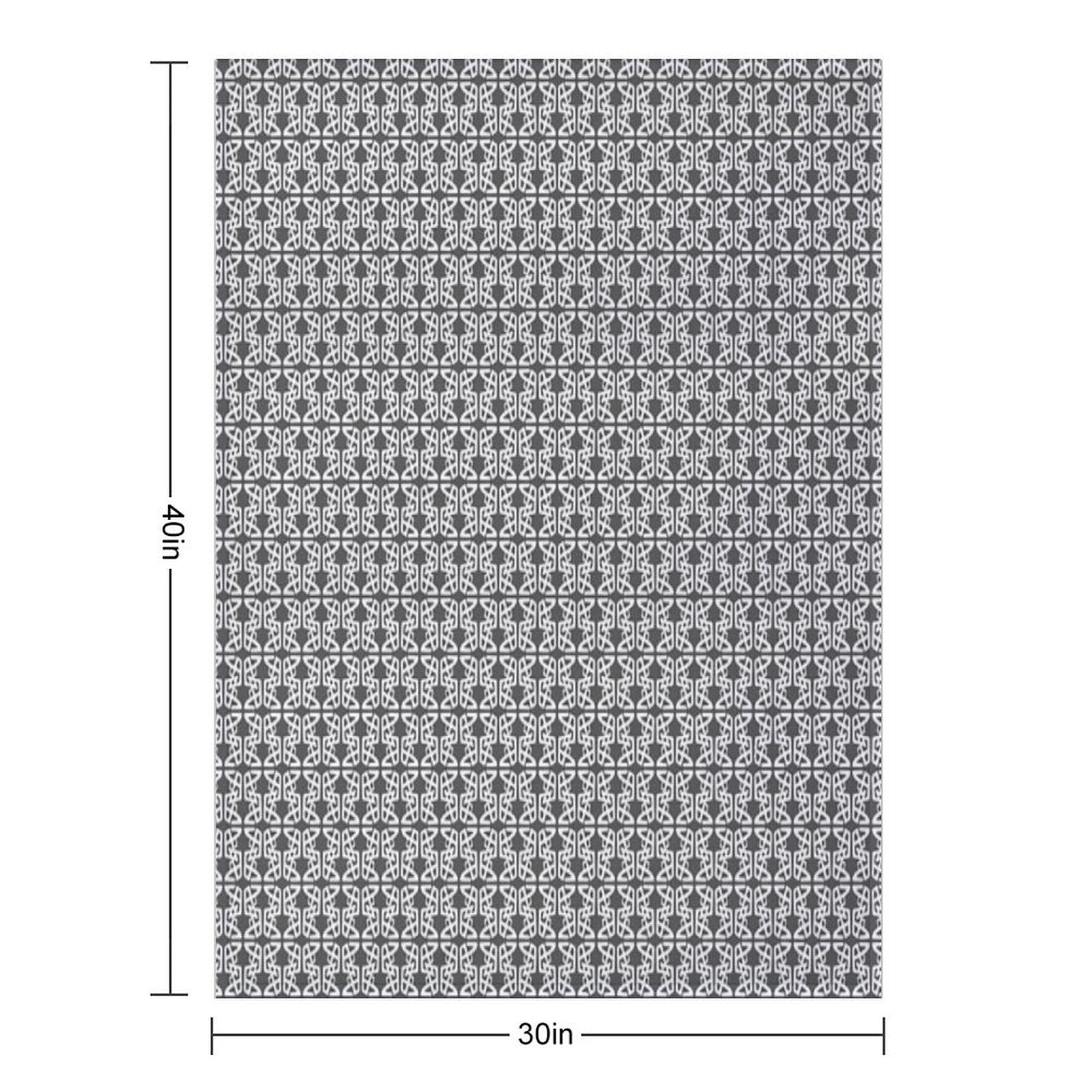 HEXTANGLE. ABSTRACT NOUVEAU PATTERN. GREYWHITE. Premium Throw Blanket