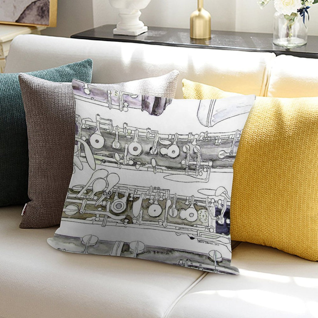 The Oboe Soft Home Decor Throw Pillow