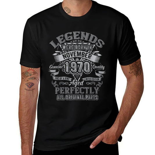 Vintage Legend Were Born In November 1970 50th Birthday Gift  Slim-fit Cut T-Shirt