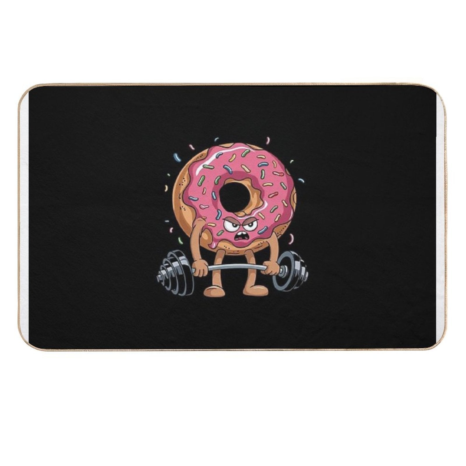 Fitness Workout Gym Donut Lover  Odorless Bath Mat
