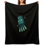 Minecraft Glow Squid Sustainable Throw Blanket