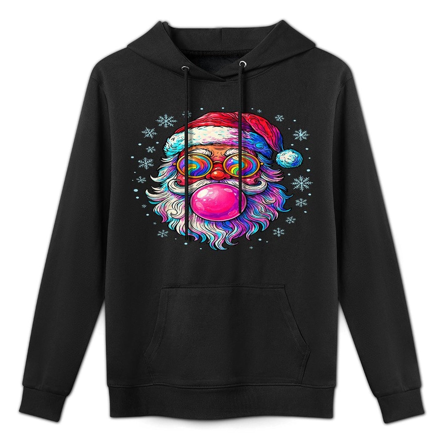 Retro Santa Christmas Pink Bubble Gum Sunglasses Kids Youth Adjustable Hood Hoodie