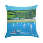 A Salcombe Summer - Devon UK Soft Home Decor Throw Pillow