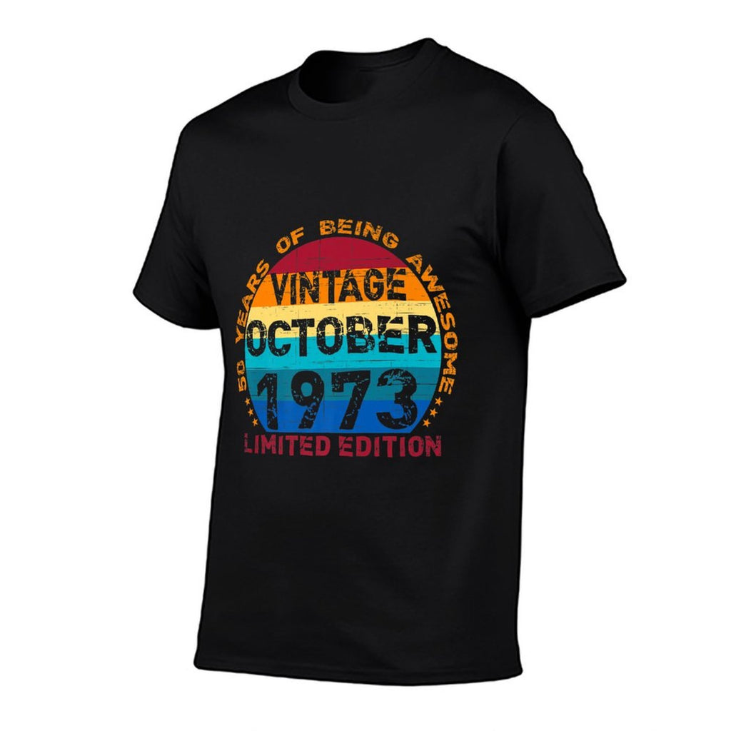 50 Years Old Vintage October 1973 Distressed 50th Birthday Premium  Quick-drying T-Shirt