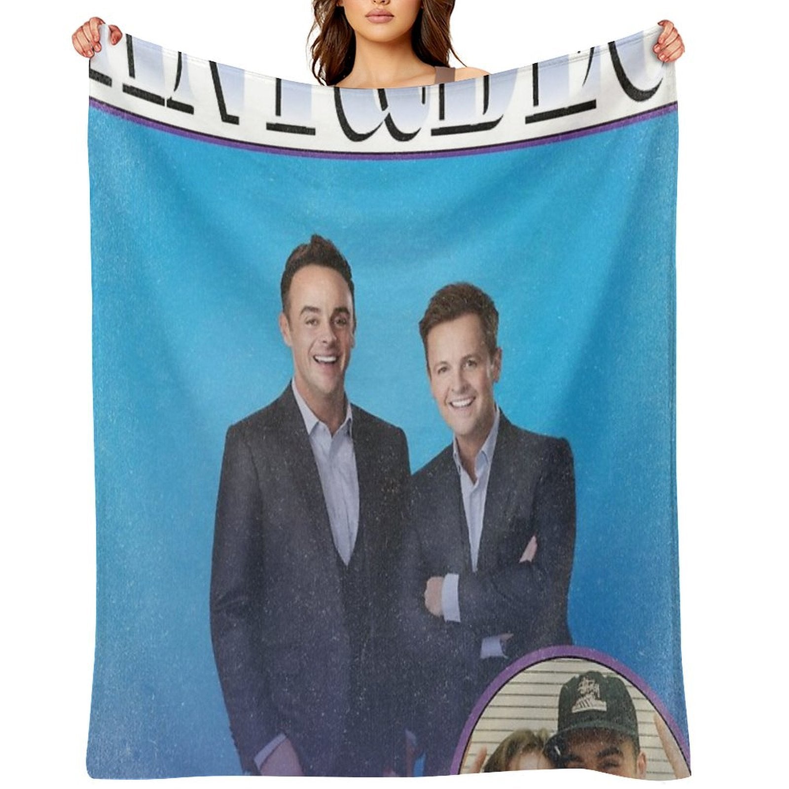 Ant And Dec - 90's Retro Newcastle Eco-conscious Throw Blanket