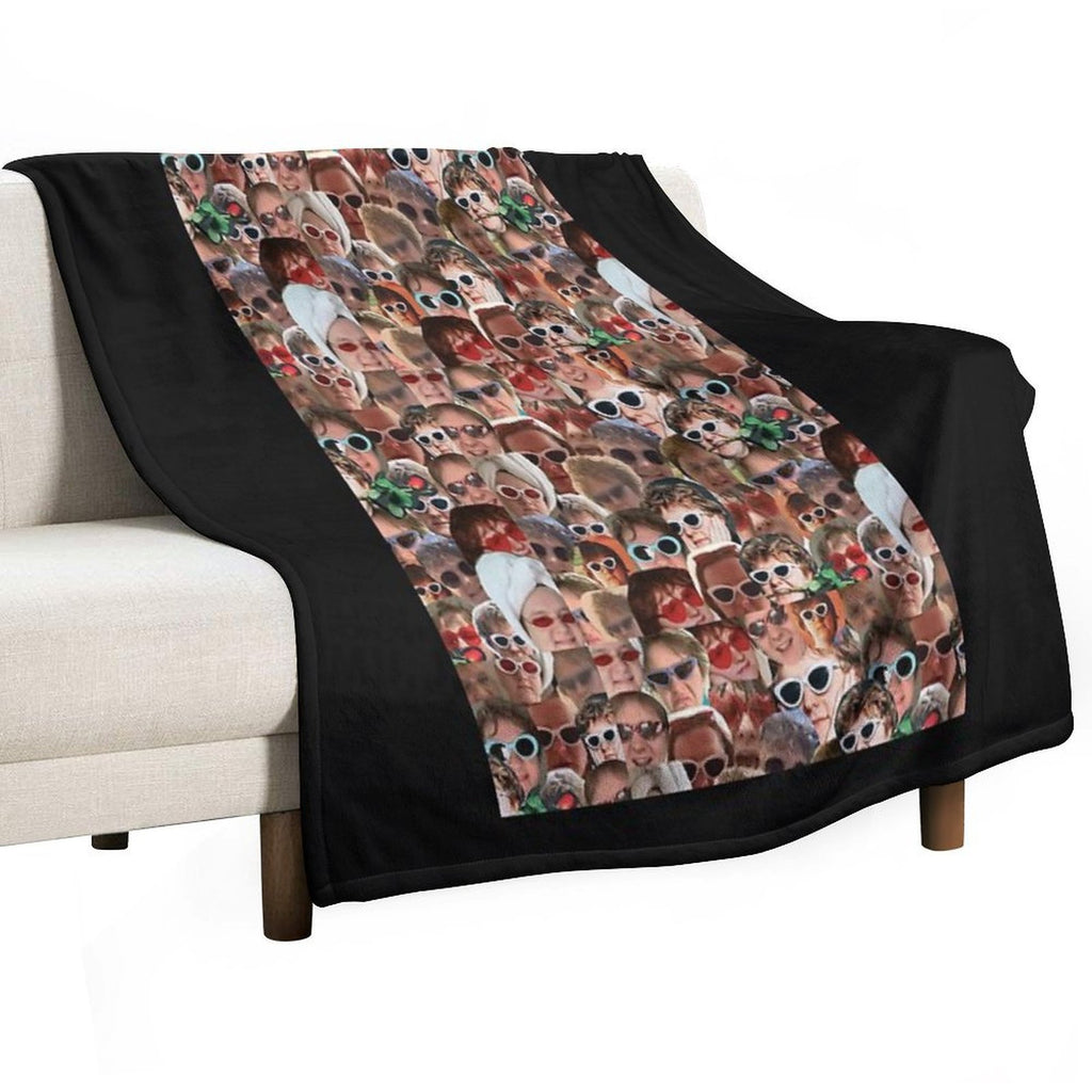 Lewis Capaldi Collage Repeat Print Eco-conscious Throw Blanket