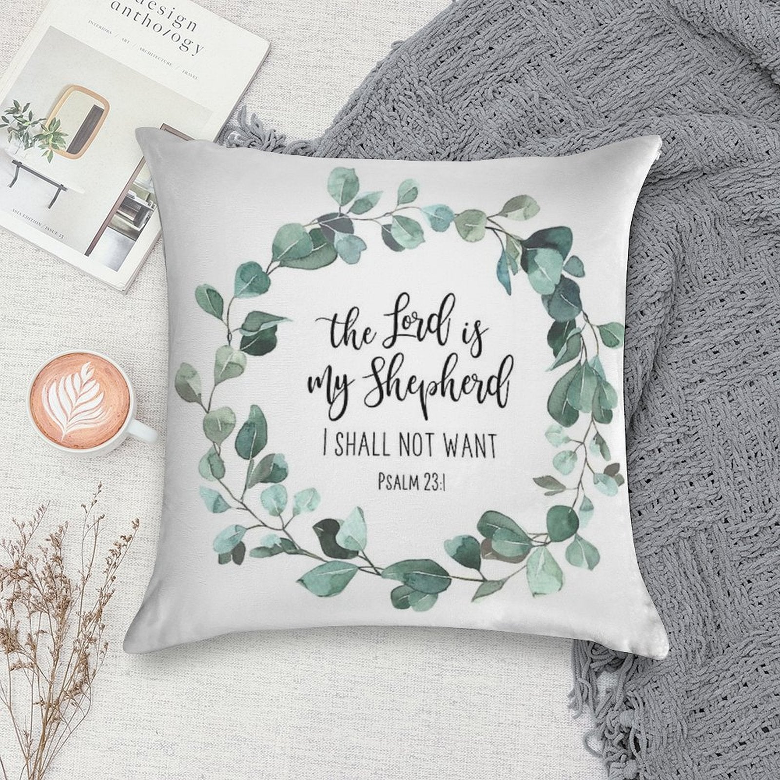 The Lord Is My Shepherd Soft Style Accent Throw Pillow