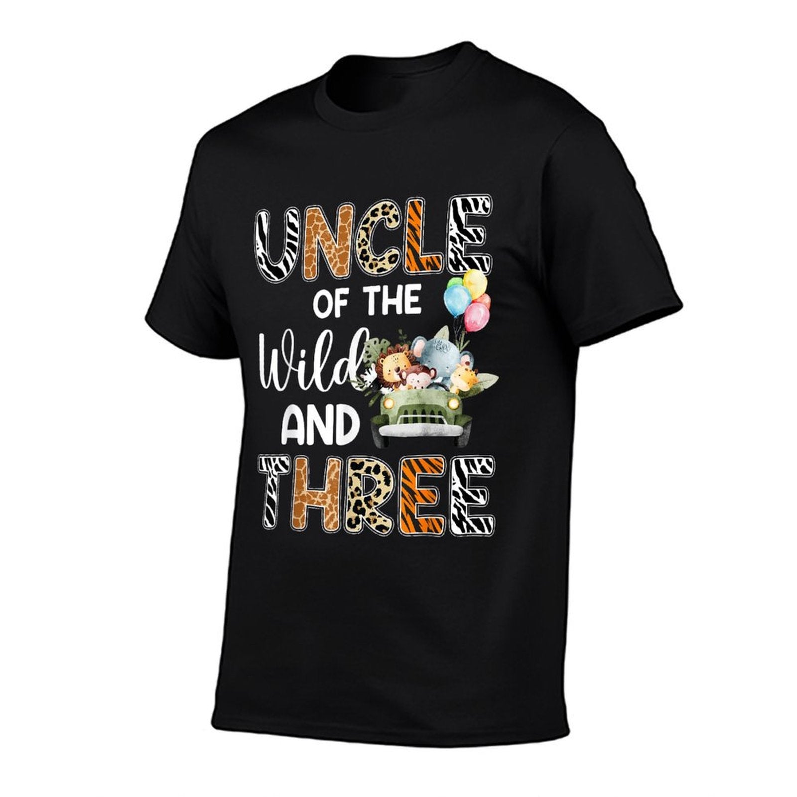 Uncle Of The Wild And Three 3 Birthday Zoo Safari Jungle  Odor-resistant T-Shirt