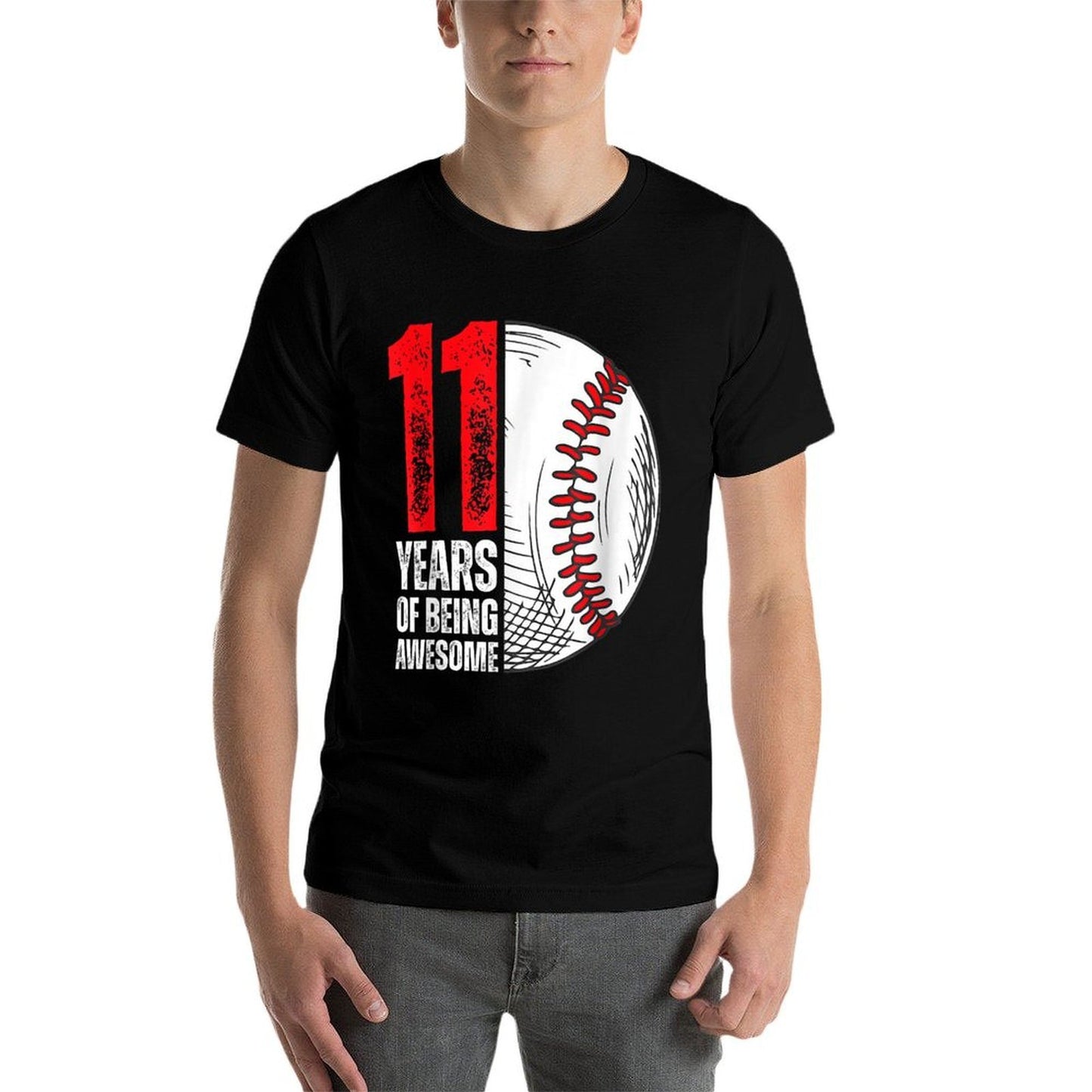 11 Year Old Baseball 11th Birthday Baseball Player  Tagless Design T-Shirt