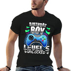 Level 5 Unlocked Video Game 5th Birthday Gamer Gift Boys  Polyester Blend T-Shirt