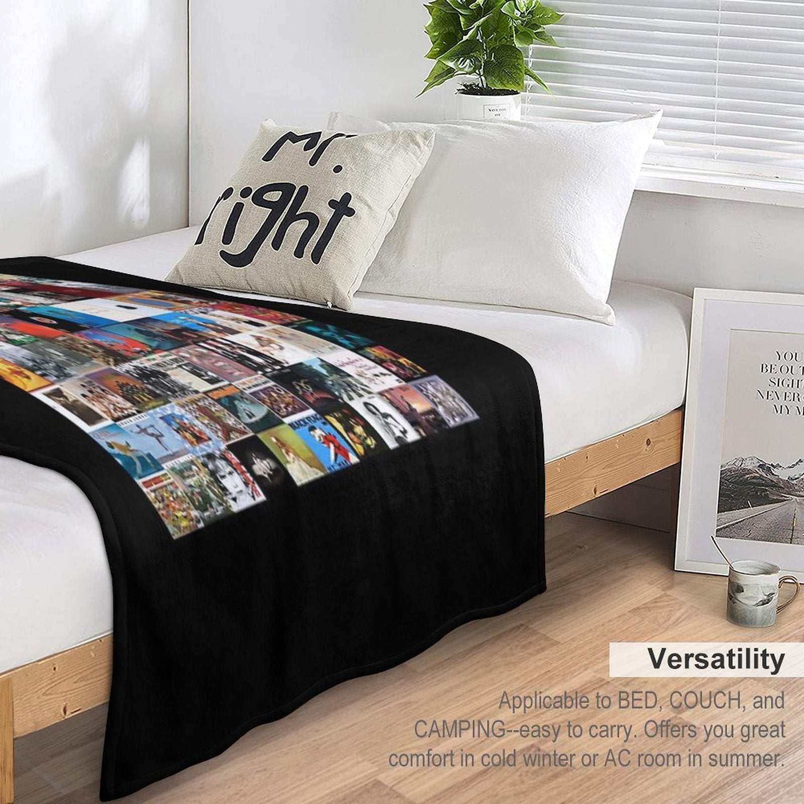 Greatest Album Collage Classic Eco-conscious Throw Blanket