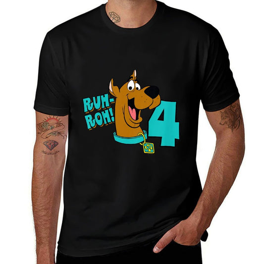 Scooby-Doo 4th Birthday Ruh-Roh! I'm 4!  Wrinkle-resistant T-Shirt