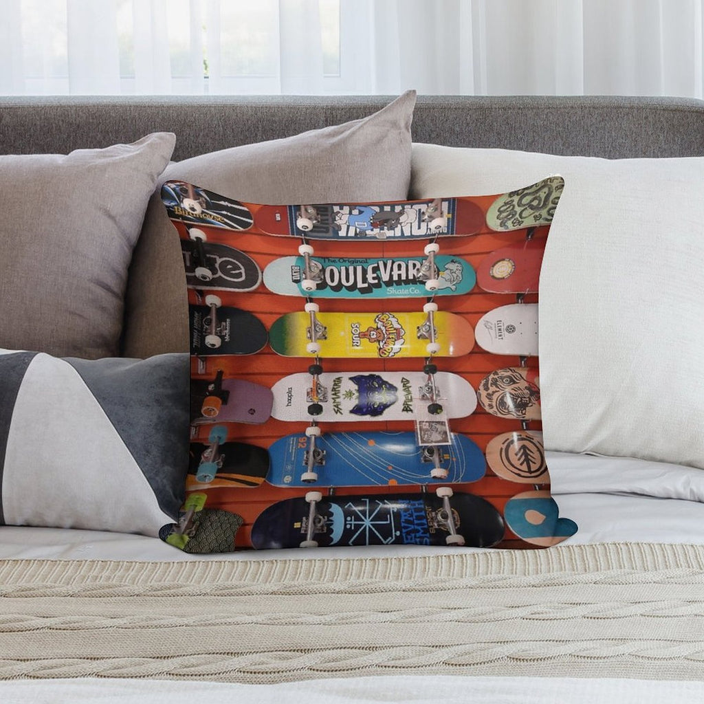 Skateboards Soft Bedroom Essential Throw Pillow