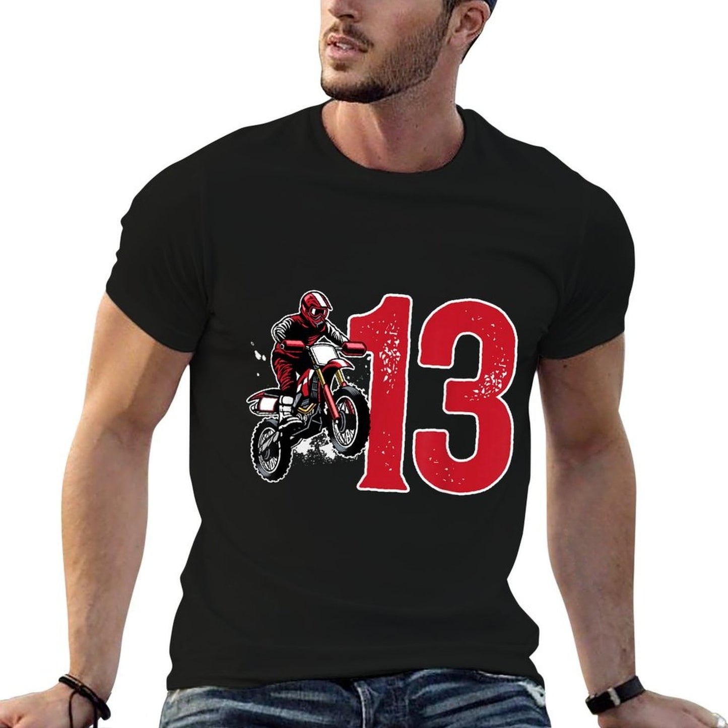 13th Dirt Bike Birthday Thirteen Year Old Dirt Biker  Classic T-Shirt