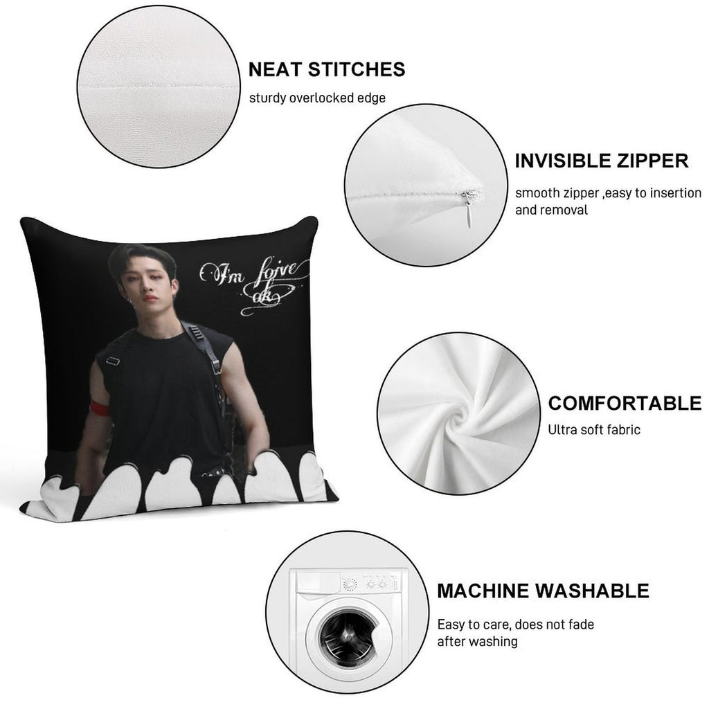 Bangchan  I'm Foive Soft Durable Construction Throw Pillow
