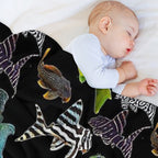 Pleco Collage Dark Shrink-resistant Throw Blanket