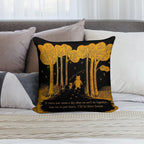 If There Ever Comes A Day When We Can't Be Together Winnie The Pooh And Piglet Linocut Black And Gold Soft Reinforced Edging Throw Pillow