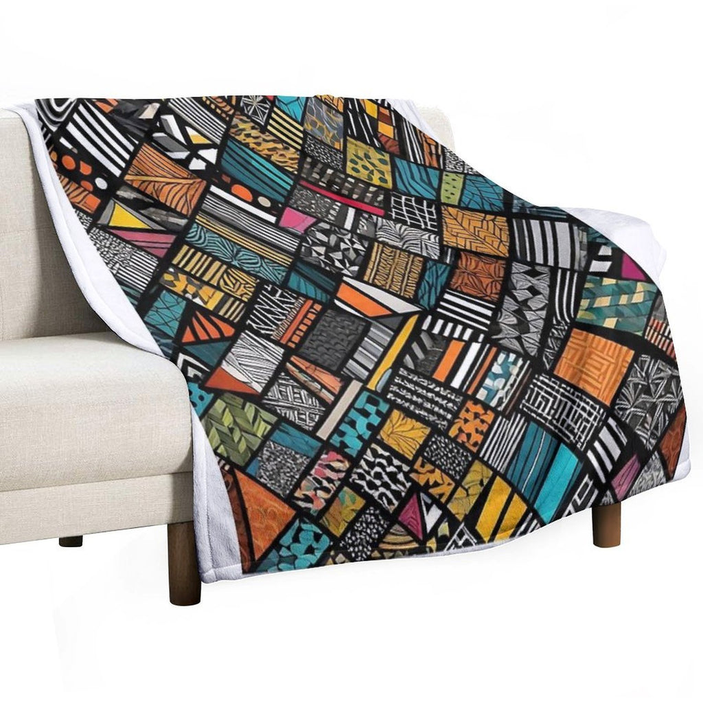 Afro Pattern Compact Throw Blanket
