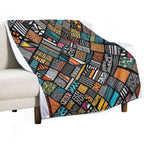 Afro Pattern Compact Throw Blanket