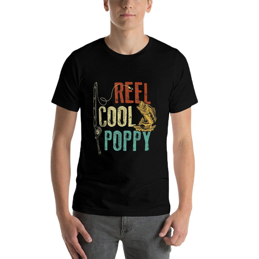 Reel Cool Poppy Fishing Grandpa Gift Fathers Day Fisherman  Moisture-wicking T-Shirt