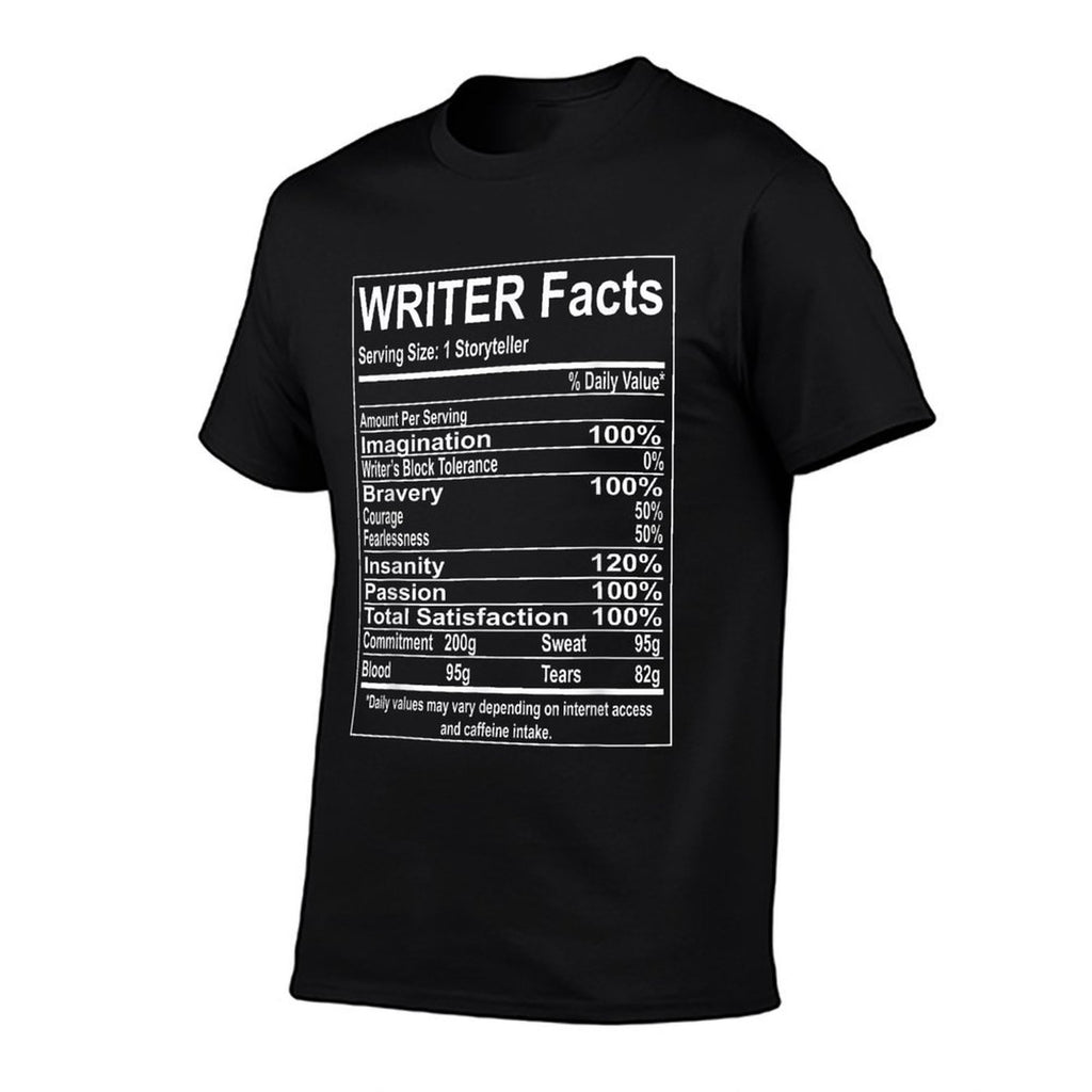 Writer Facts Storyteller Nutrition Information  Polyester Blend T-Shirt