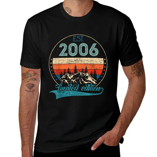 19 Year Old Birthday Gifts EST 2006 Vintage Limited Edition  Stretchy T-Shirt