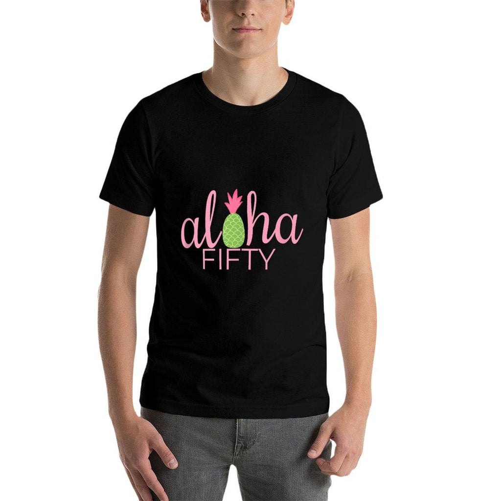 50th Birthday Aloha Beach Tropical Vacation Party Funny Gift  Slim-fit Cut T-Shirt