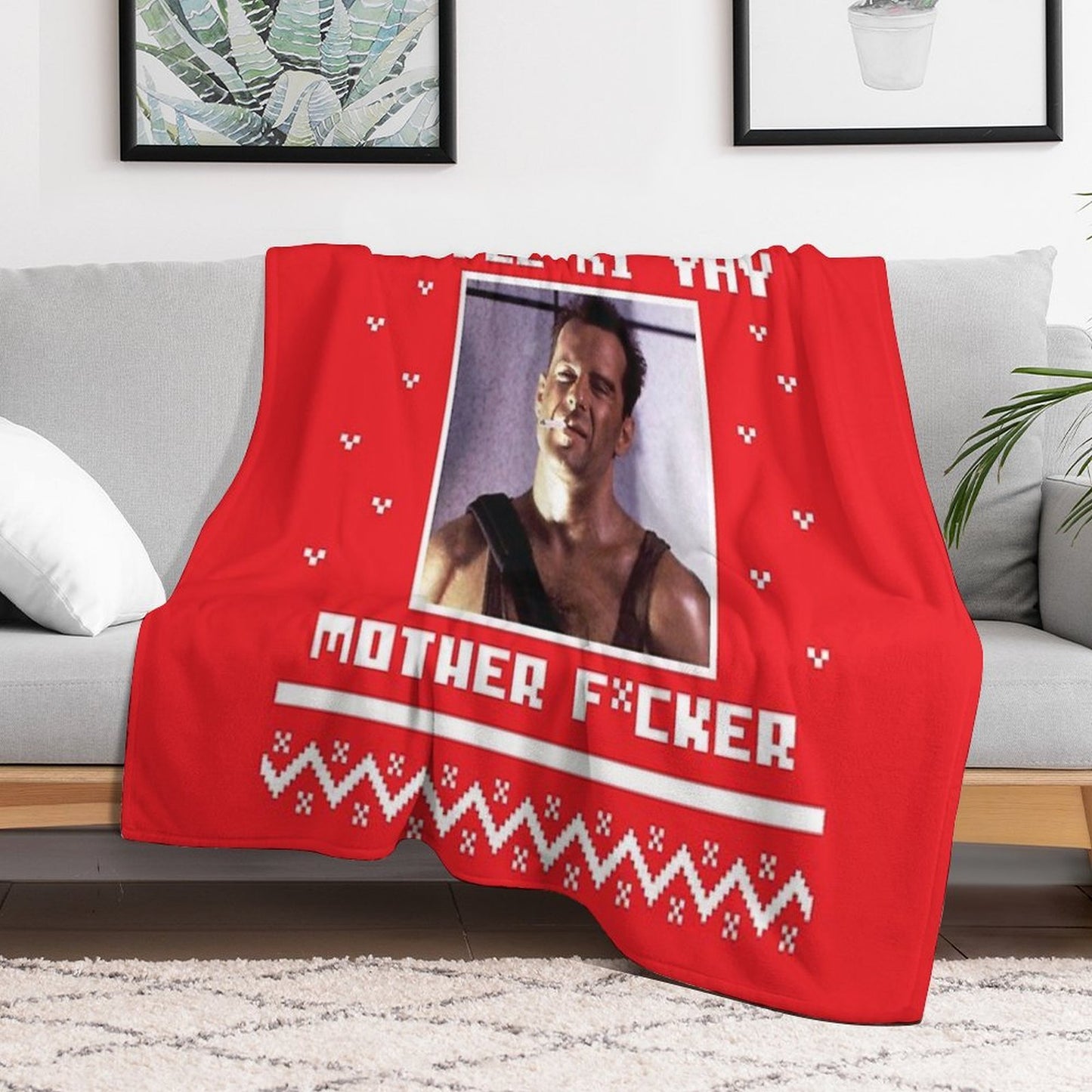 Yippee Ki Yay All-season Throw Blanket
