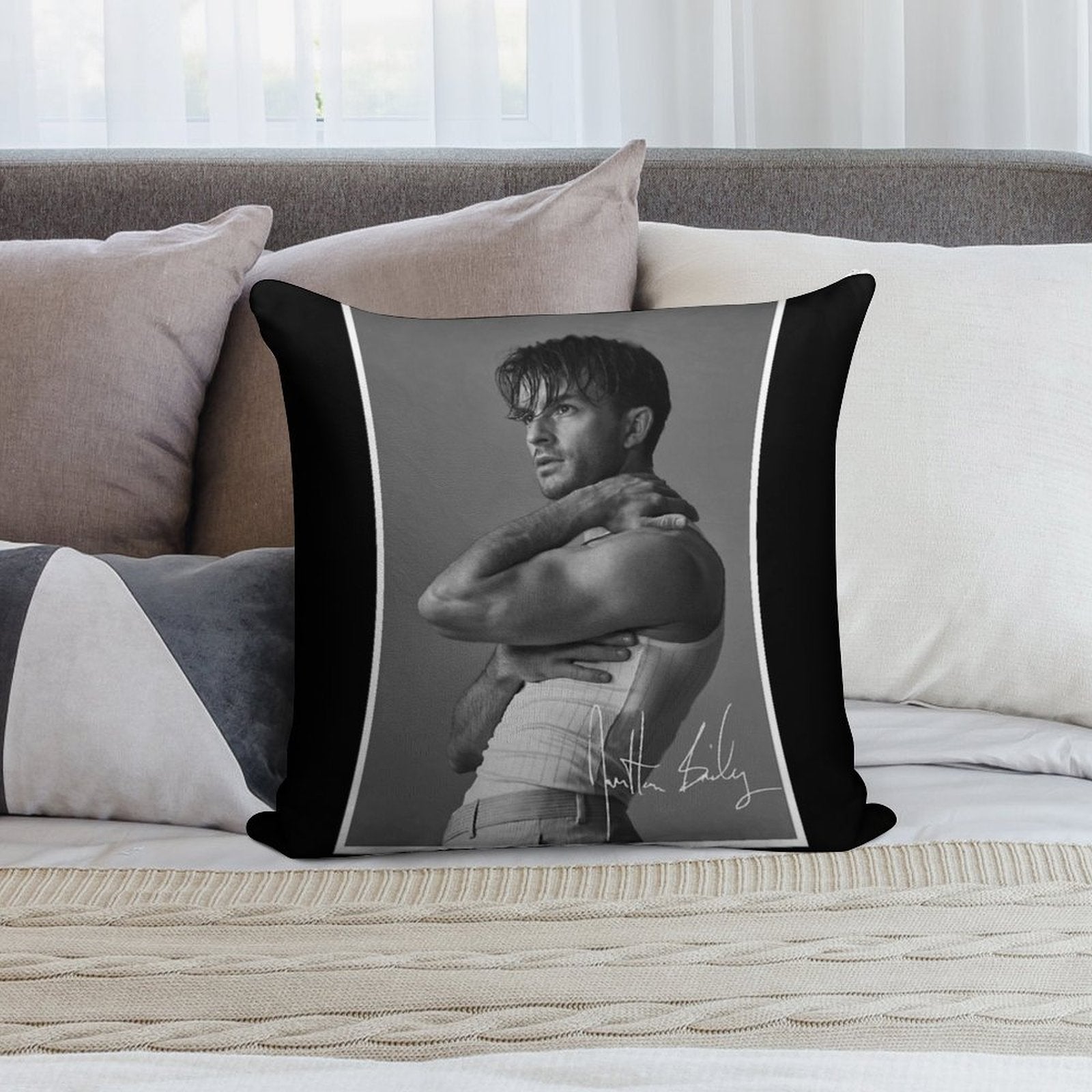 Jonathan Bailey Soft Style Accent Throw Pillow