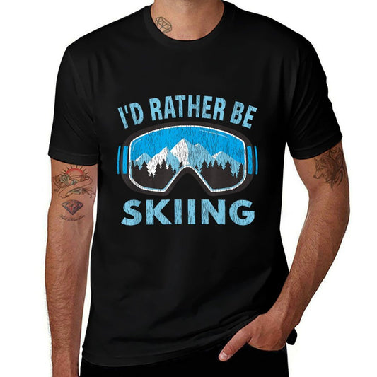 Snow Ski Goggles - Id Rather Be Skiing - Winter Sports  Classic T-Shirt